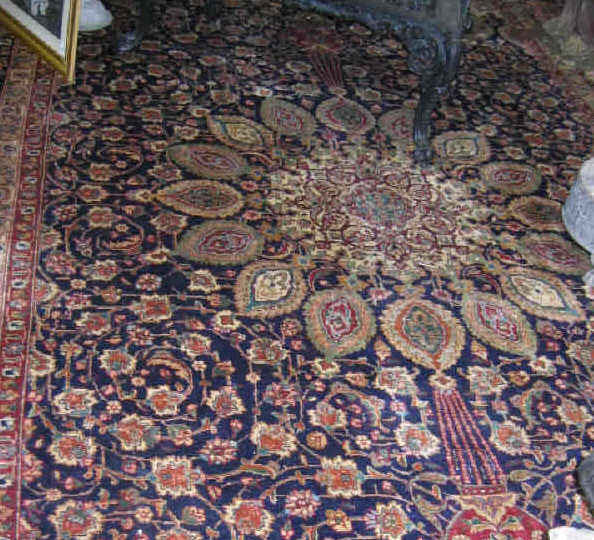 Appraisal: TABRIZ ARDIBIL MOSQUE DESIGN ROOM RUG The indigo field of