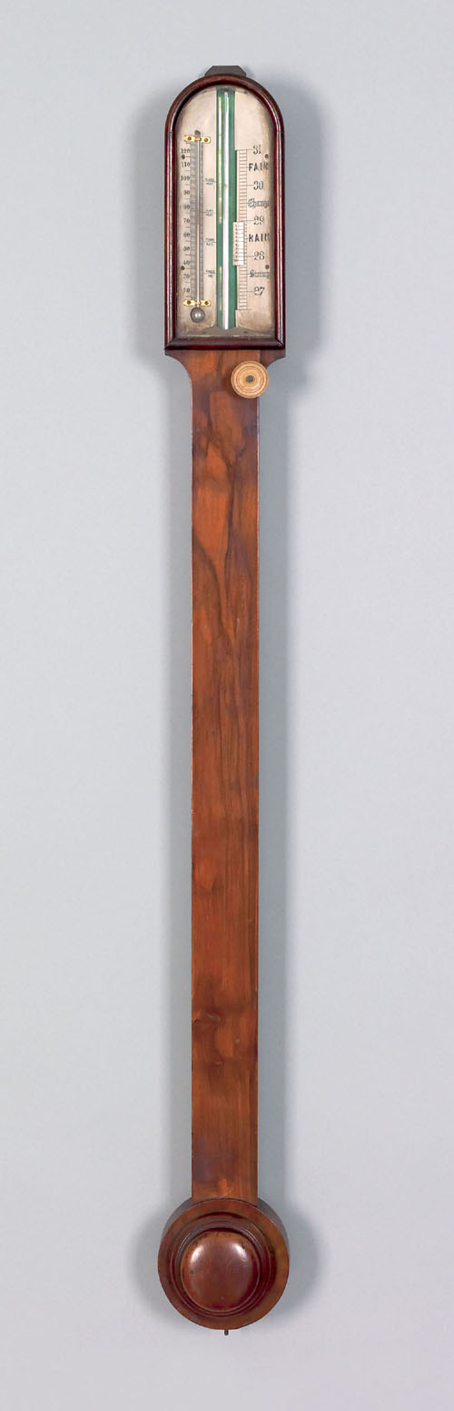 Appraisal: English rosewood stick barometer th c h