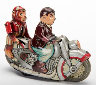 Appraisal: Jumping Monkey Motorcycle Jumping Monkey Motorcycle Japan Kanto Toys mid-twentieth