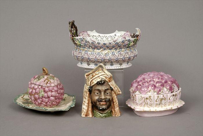 Appraisal: Four English and Continental Pottery and Porcelain ArticlesIncluding a H