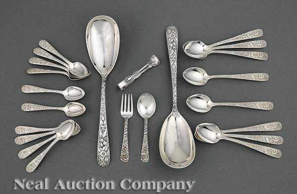 Appraisal: A Group of Kirk Sterling Silver Repouss Flatware including a