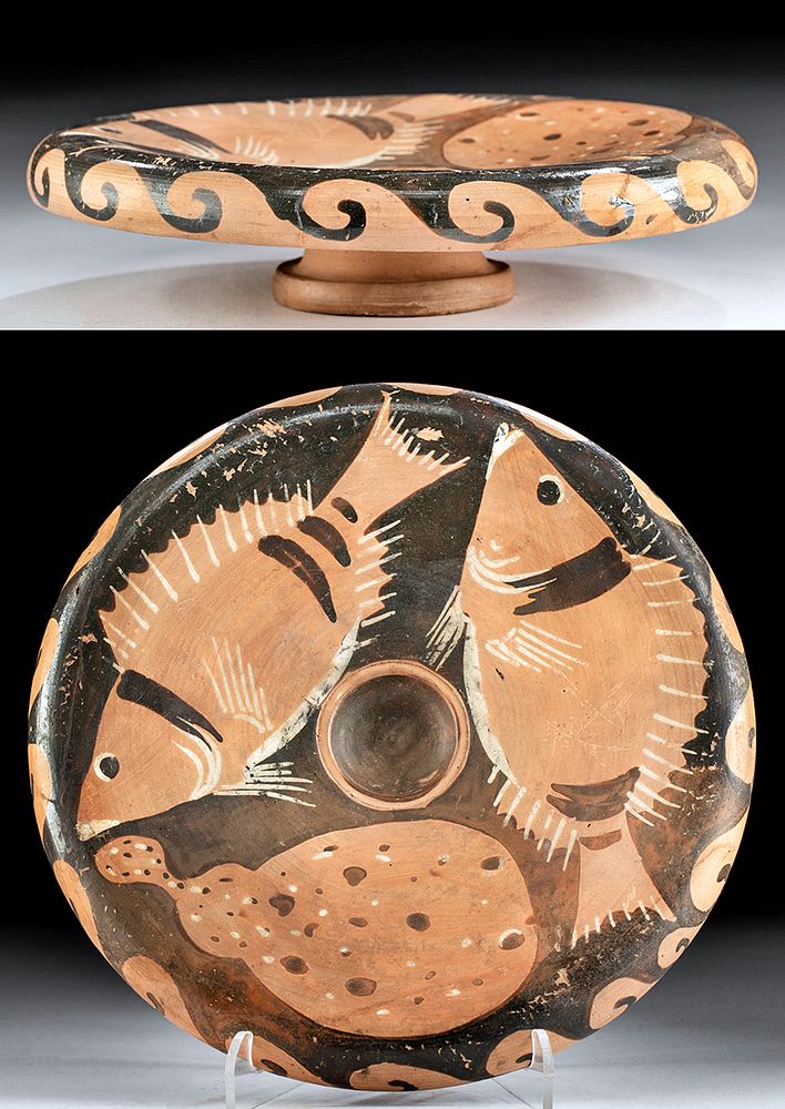 Appraisal: Campanian Red-Figure Fish Plate ex-Sotheby's Art Loss Magna Graecia Campanian