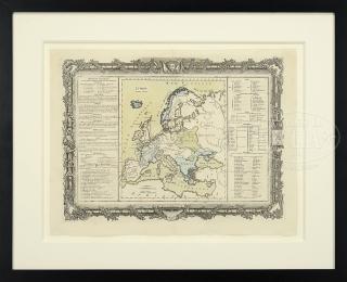 Appraisal: SET OF FOUR FRAMED FRENCH MAPS AMERIQUE AFRIQUE ASIE EUROPE