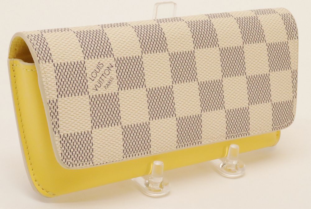 Appraisal: Louis Vuitton Damier Azur Woody Glasses Case Louis Vuitton Damier