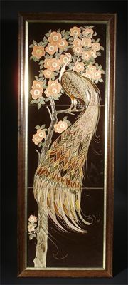 Appraisal: A Maw Co three tile panel tubeline decorated with a