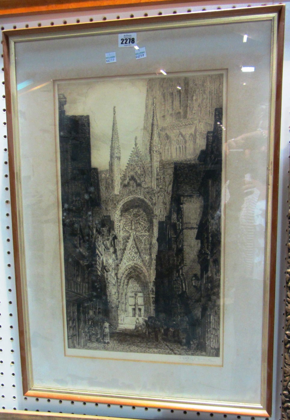 Appraisal: Axel Hennon Haig J Alphege Brewer Street scenes two etchings