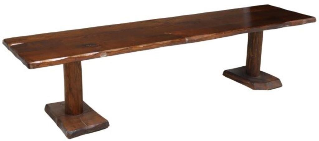 Appraisal: Italian rustic designer pine bench th c signed Rauiciao Alghero