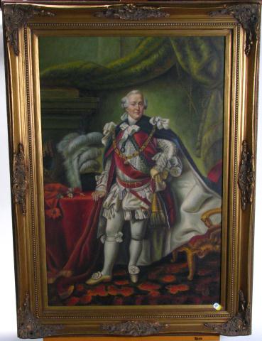 Appraisal: Decorative painting of gentleman in period dress late th century