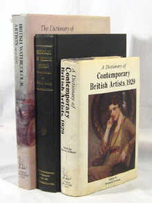 Appraisal: A mixed lot comprising Dictionary of British Artists Working -