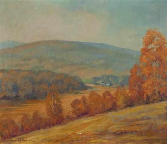 Appraisal: Georges LaChance American - Autumnal Landscape oil on canvas signed