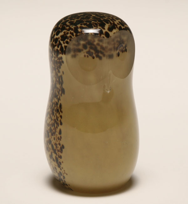 Appraisal: Wedgwood green glass owl Internal brown spotting and etched eyes