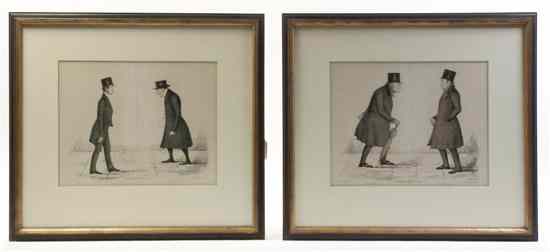 Appraisal: A Set of Four Spy Prints framed in groups of