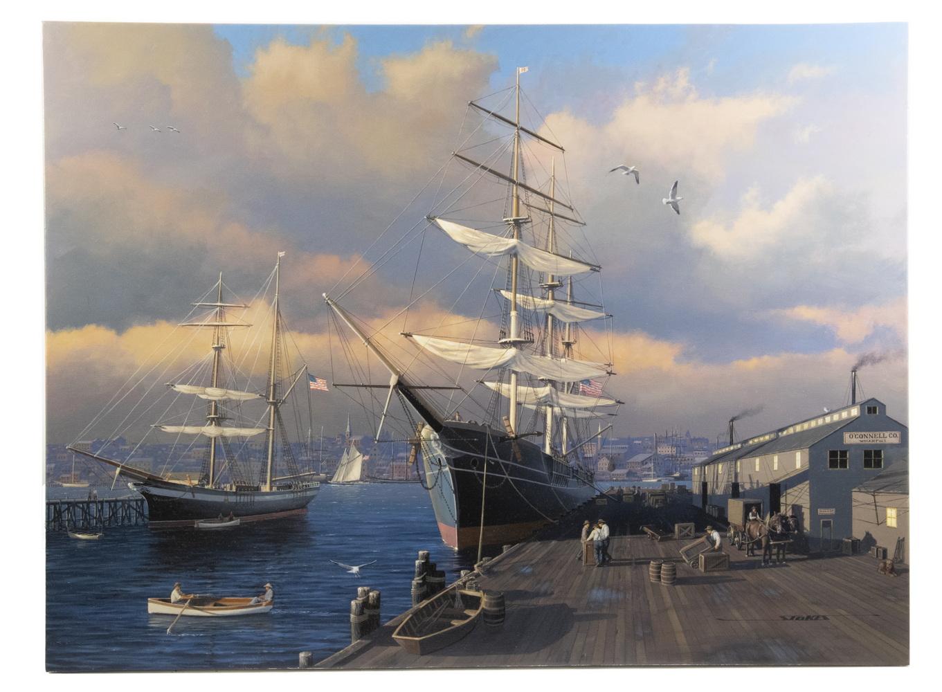 Appraisal: STAN STOKES CONTEMPORARY Clipper 'Midnight' at Boston circa oil on