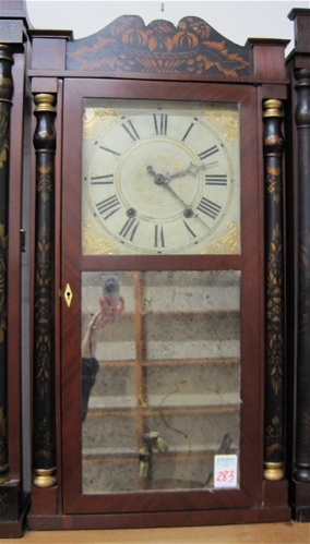 Appraisal: CONNECTICUT SHELF CLOCK Atkins Downs for Mitchell Atkins Bristol Conn