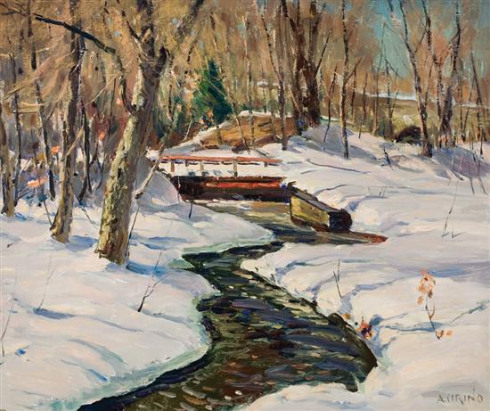 Appraisal: ANTONIO CIRINO American - Vermont Brook in Winter oil on