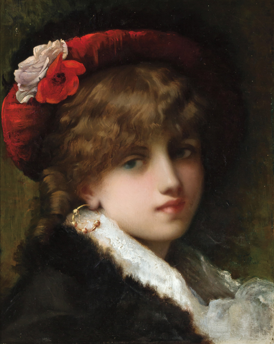 Appraisal: PAUL PROSPER TILLIER French - A Young Beauty oil on