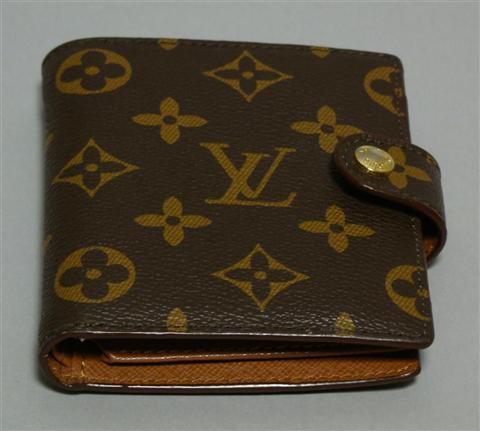 Appraisal: LOUIS VUITTON WALLET Of small rectangular size in typical LV