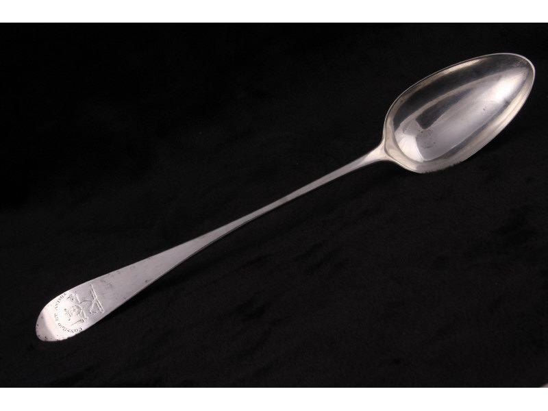 Appraisal: Sterling Silver Basting Spoon Scottish ca attractive and useful form