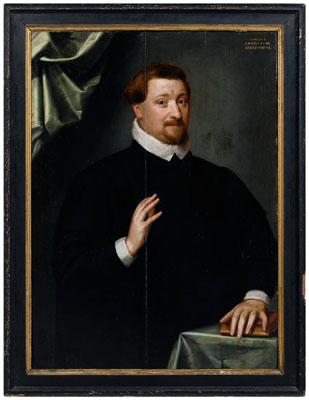 Appraisal: Painting follower Geldorp Gortzius portrait of a gentleman with his