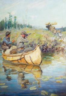 Appraisal: Moose Hunters by Philip R Goodwin Philip R Goodwin -