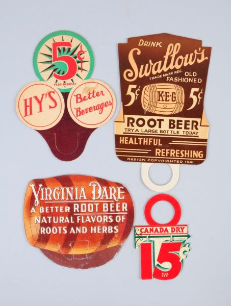 Appraisal: Lot Of Soda Advertising Bottle Toppers This lot includes bottle