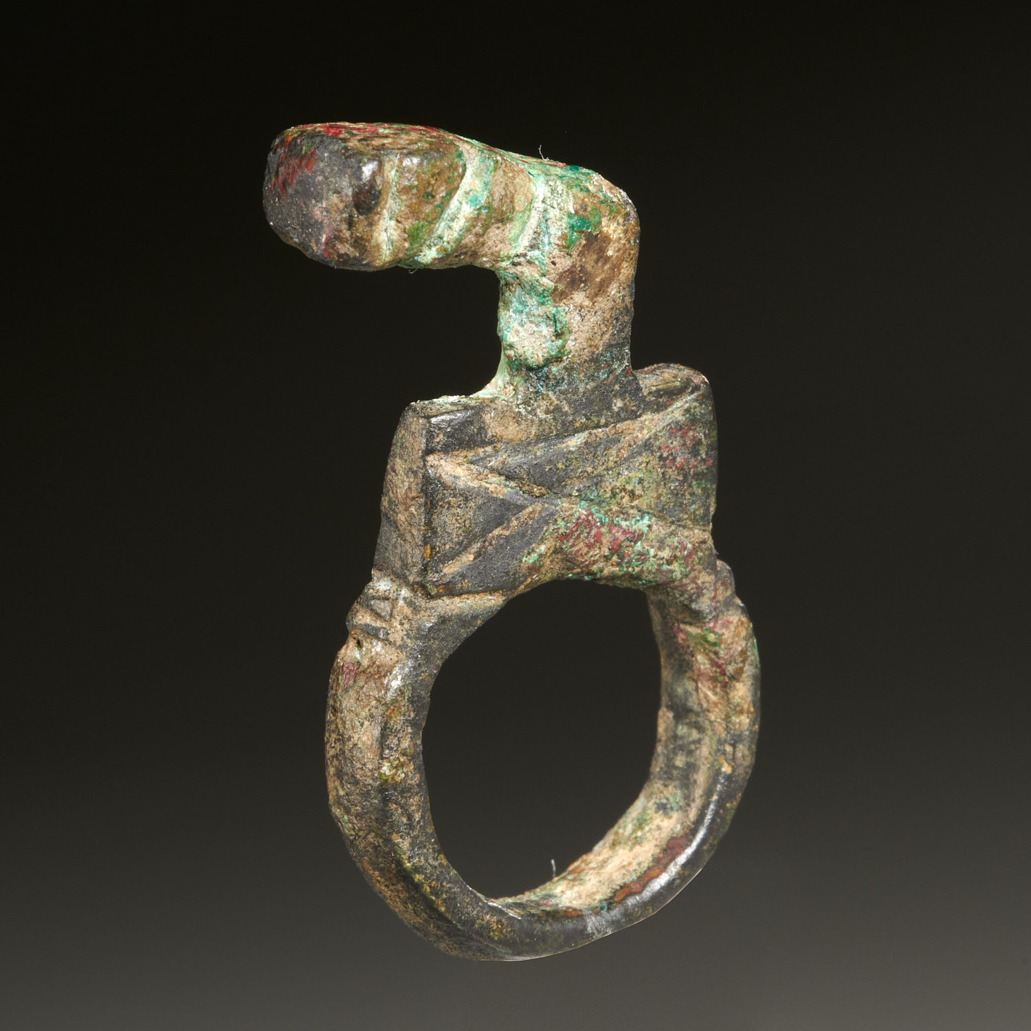 Appraisal: ANCIENT ROMAN BRONZE KEY RING EX-MUSEUM Probably c BCE- CE