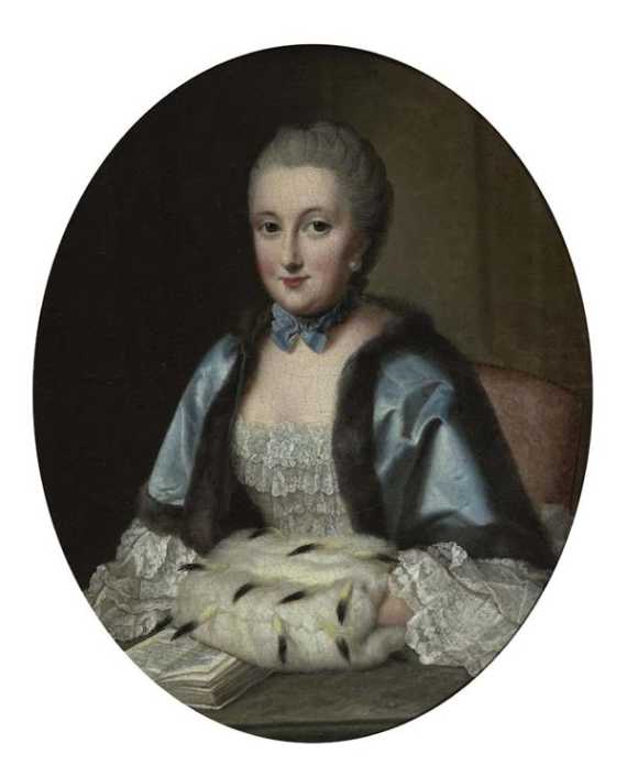 Appraisal: ZIESENIS JOHANN GEORG Kopenhagen - Hannover Portrait der Maria Anna