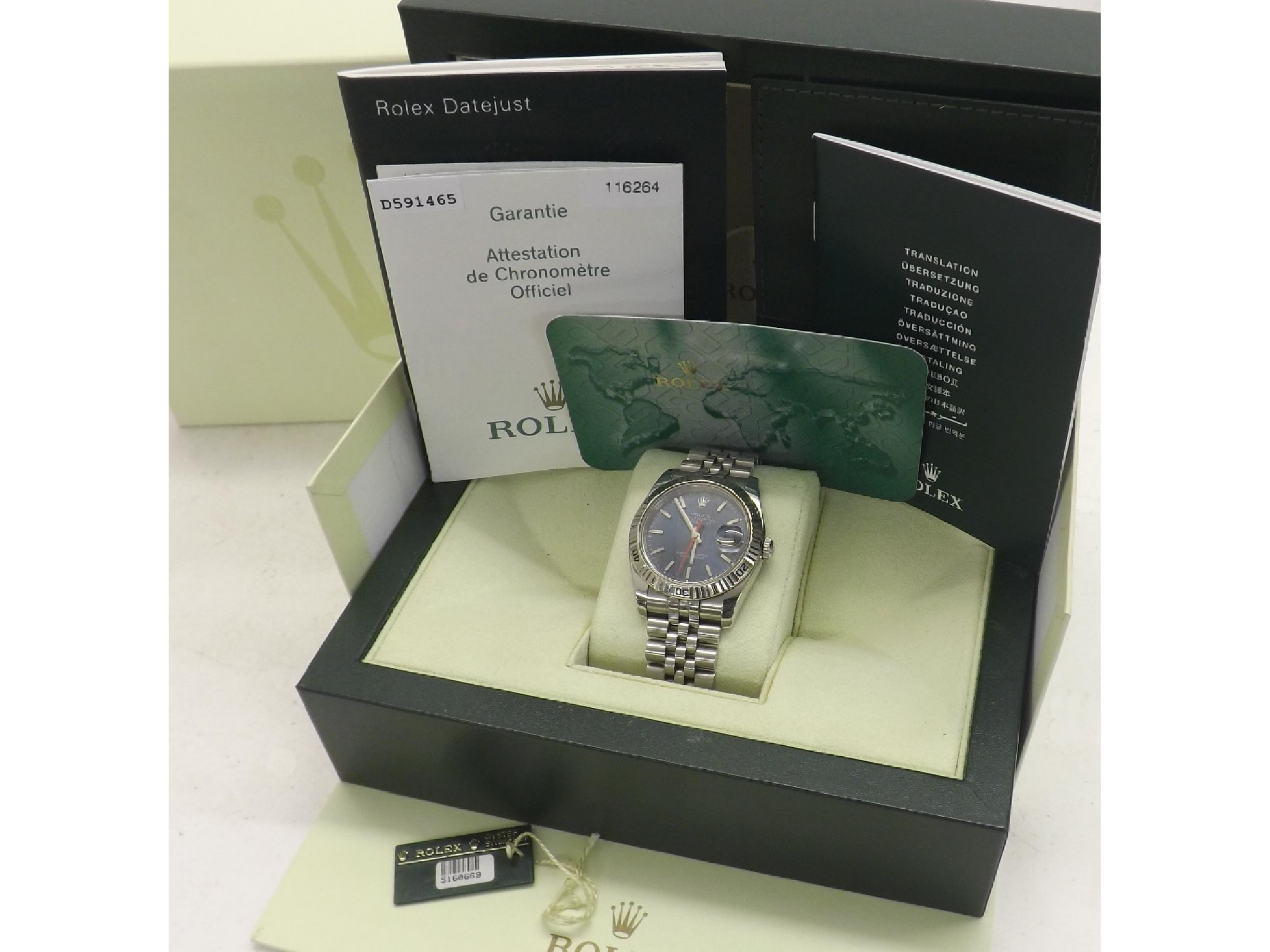 Appraisal: Rolex Oyster Perpetual Datejust Turn-O-Graph stainless steel gentleman's bracelet watch