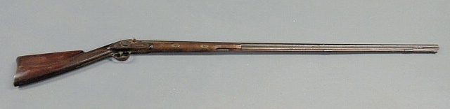 Appraisal: Half-stock percussion rifle th c the lock signed J Tarrat