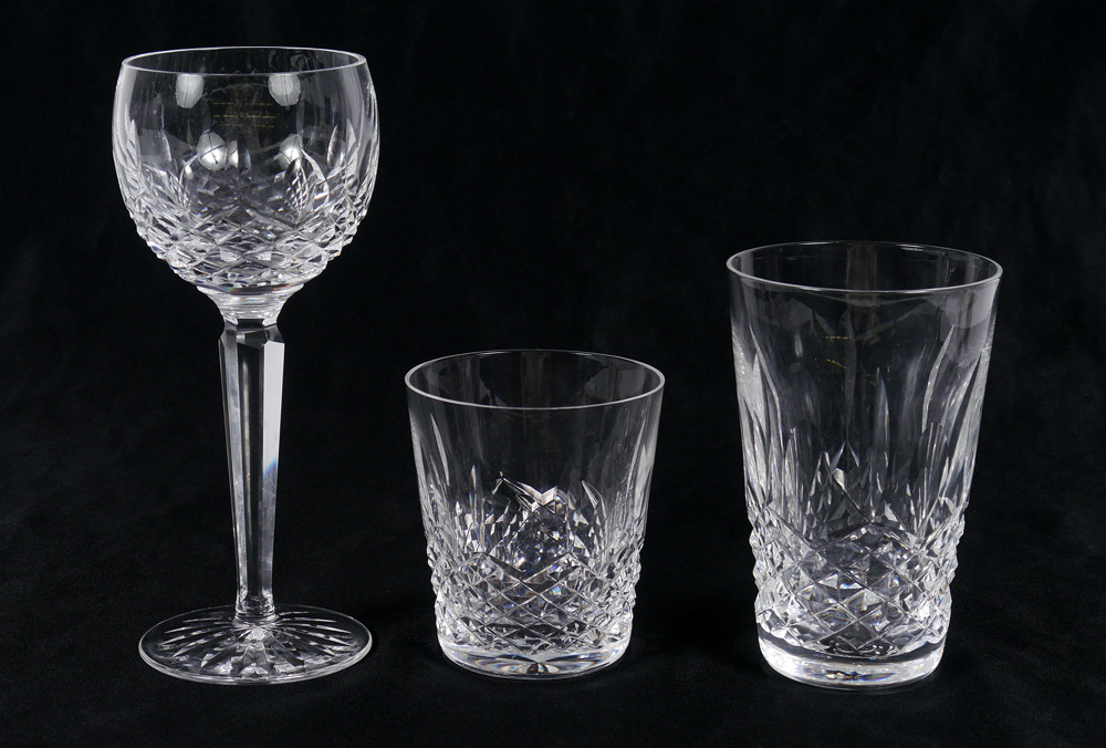 Appraisal: PIECE WATERFORD LISMORE CRYSTAL pieces in the Lismore pattern by