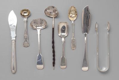 Appraisal: Victorian English silver flatware most with marks for London various