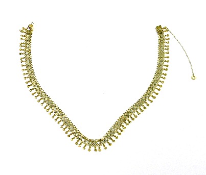 Appraisal: JEWELRY GOLD FANCY NECKLACE K yellow gold length measures approximately