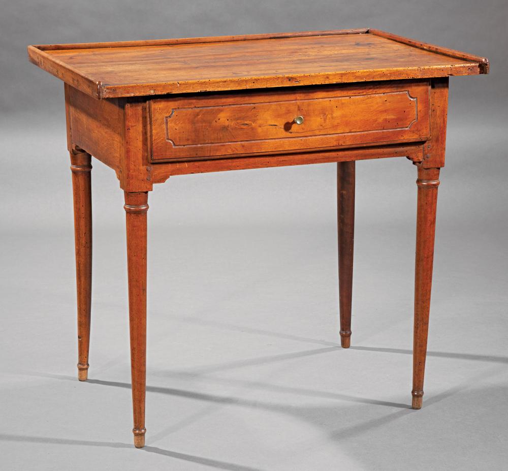 Appraisal: Directoire Carved Walnut Side Table late th c molded top