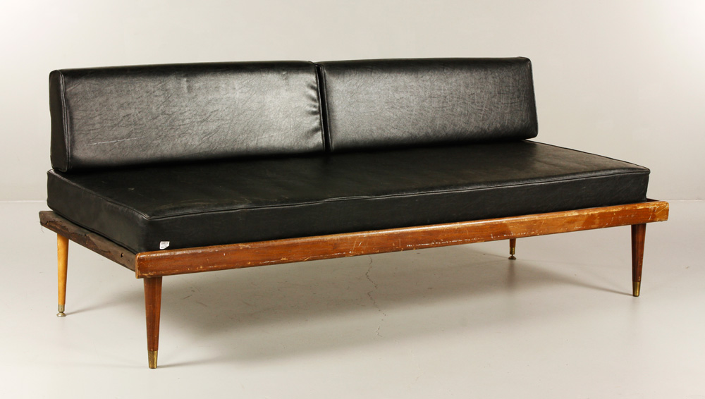 Appraisal: - Mid Century Modern Sofa Mid Century modern sofa black