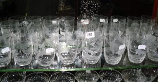 Appraisal: A large quantity of decorative glassware including engraved glass wines