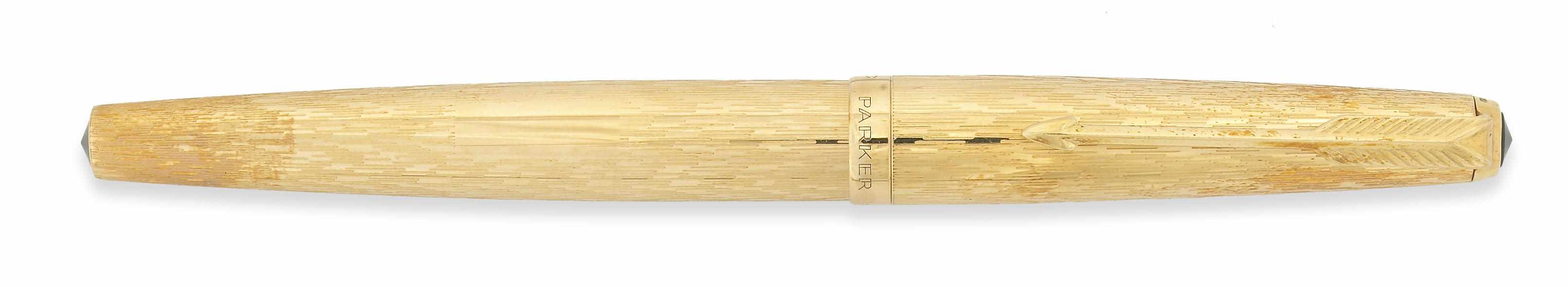 Appraisal: Parker Fountain Pen English made flame pattern karat gold cap