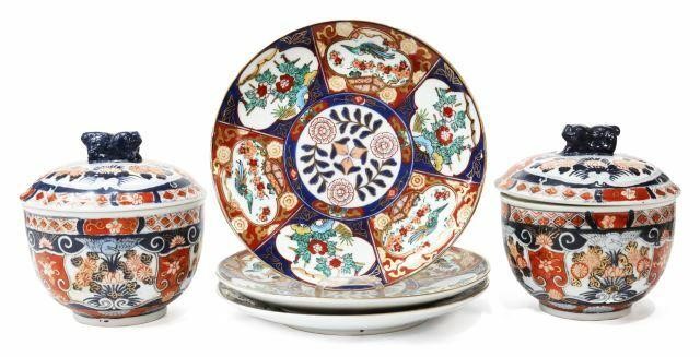 Appraisal: lot of Japanese hand-painted porcelain tableware in the Imari palette