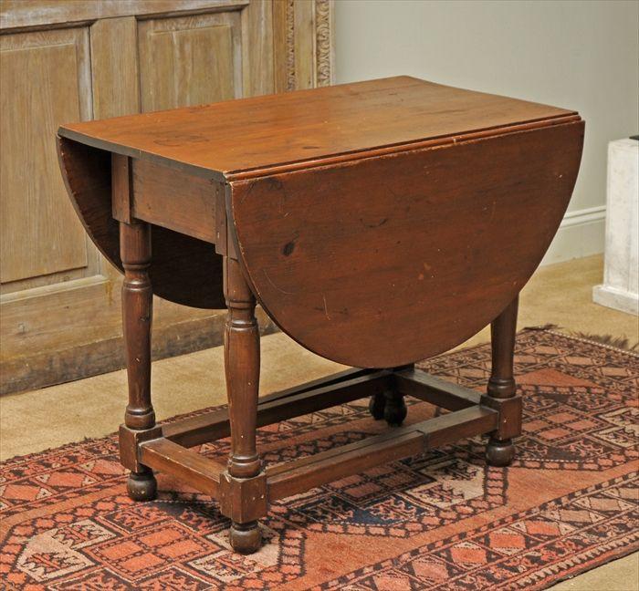 Appraisal: WILLIAM AND MARY GATE LEG TABLE x x in