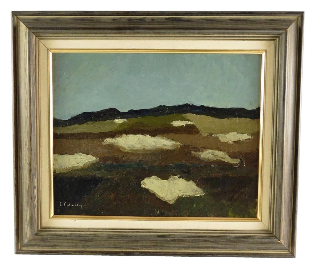 Appraisal: Eric Cederberg Sweden - oil on board landscape with scattered