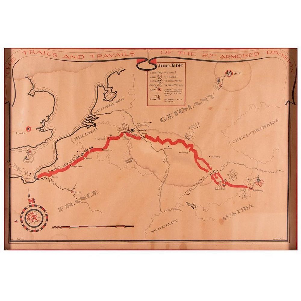 Appraisal: A World War II map for the th armored division