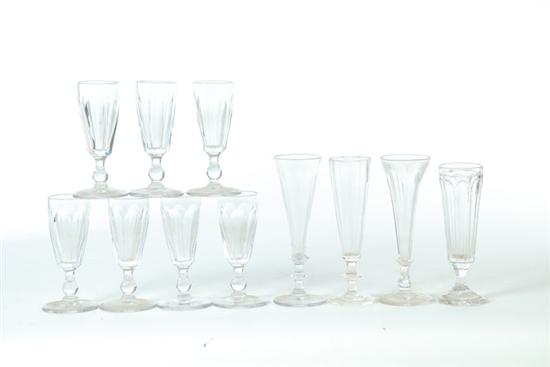 Appraisal: ELEVEN WINE AND ALE GLASSES American mid th century Seven