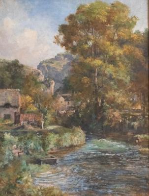 Appraisal: Charles James Fox c -c Cheddar Gorge oil on canvas