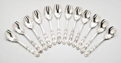 Appraisal: Tiffany sterling ice cream forks Renaissance pattern Tiffany amp Co