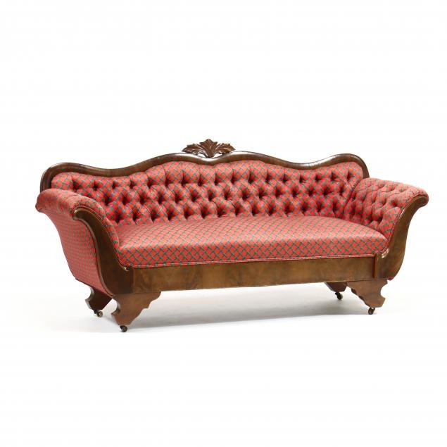 Appraisal: SOUTHERN CLASSICAL MAHOGANY SOFA Possibly Thomas Day Caswell County North