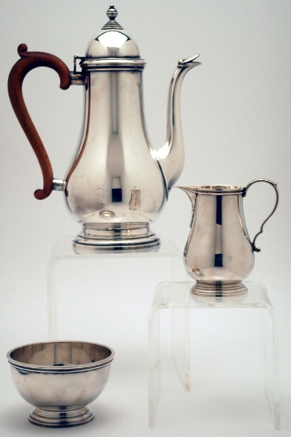 Appraisal: Circa - sterling Gorham coffee set three pieces Coffee pot