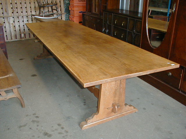 Appraisal: A large oak refectory table