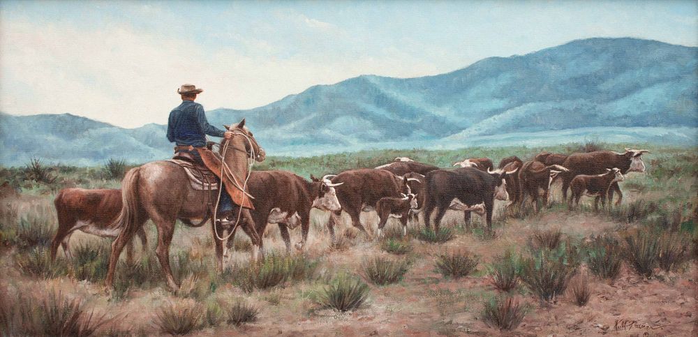 Appraisal: Kenneth Freeman American - Driving the Herd Kenneth Freeman American