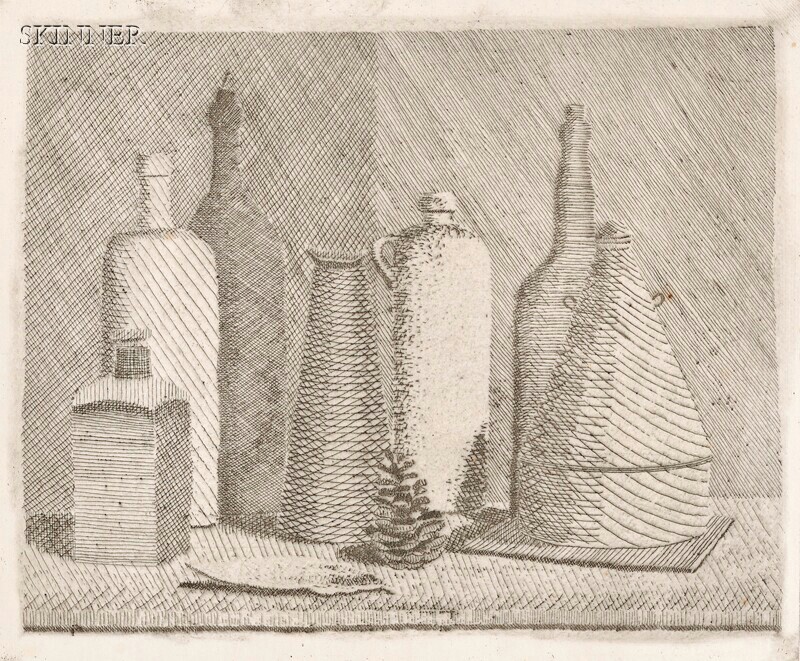 Appraisal: Attributed to Giorgio Morandi Italian - Still Life with Seven