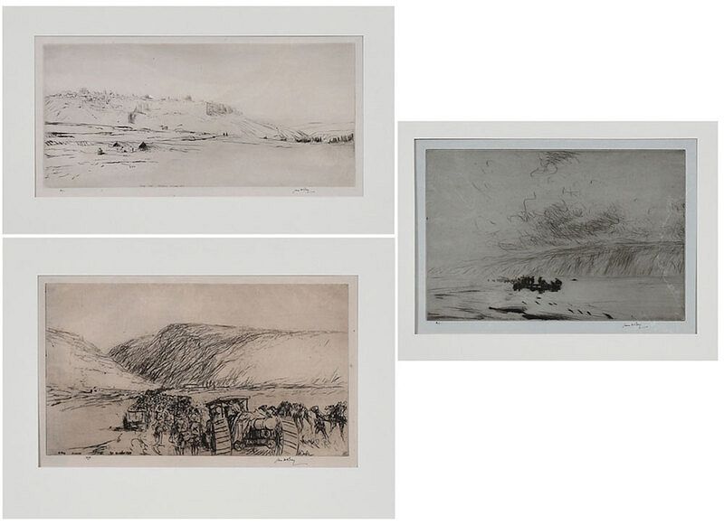 Appraisal: James McBey Scottish - Three Jerusalem related etchings Jerusalem from