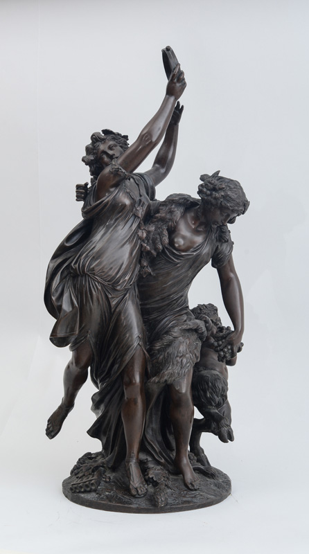 Appraisal: CLAUDE MICHEL KNOWN AS CLODION - BACCHANAL Bronze signed 'Clodion'